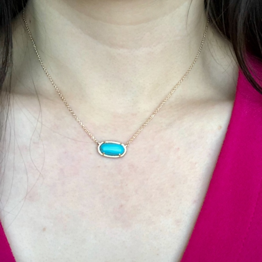 (3/$15 sale) petite turquoise boutique necklace - Picture 4 of 8